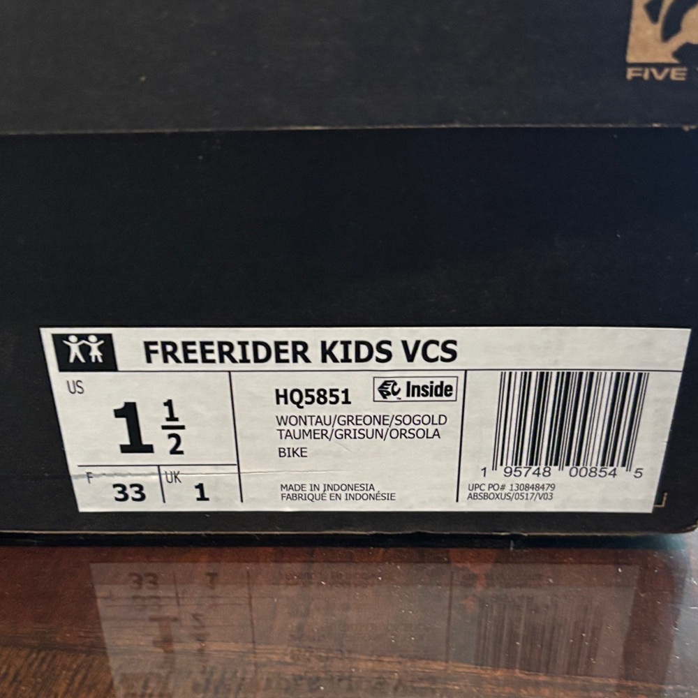 adidas Kids Lavender and Yellow Velcro Sneaker (1 shoe) - Picture 6 of 6